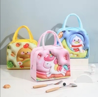 Sac isotherme de déjeuner portable de dessin animé isolé en continu de qualité alimentaire personnalisé en usine pour les enfants