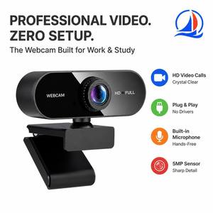 Cámara Web USB HD OEM de 5MP 1080P/2K/4K con Micrófono Integrado, Plug & Play para Reuniones y Transmisión en Vivo, Venta al Por Mayor - Product Image 3