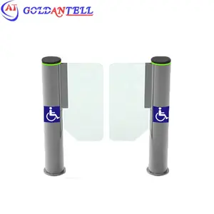 TCP/IP Hai Chiều Tự Động Cảm Biến Mở Thủy Tinh Trở Ngại Ánh Sáng Sáng Swing Barrier Cổng Đối Với Người Với Giảm Tính Di Động