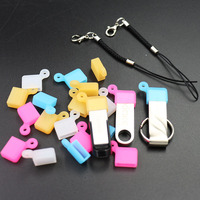Nueva cubierta impermeable a prueba de polvo de silicona colorida para memoria USB tapa antipolvo con correa