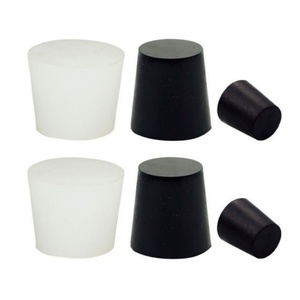 HOFUJNG Customized High Temp <b>Silicone</b> <b>Rubber</b> Stoppers Tapered Hole Plugs with Cutting Processing Service - Product Image 2