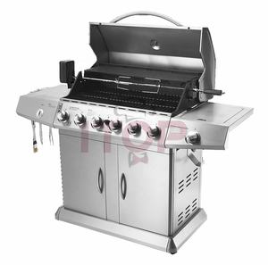 Populaire jardin barbecue en plein air barbecue au charbon de bois commercial robuste gaz gill avec chariot - Product Image 1