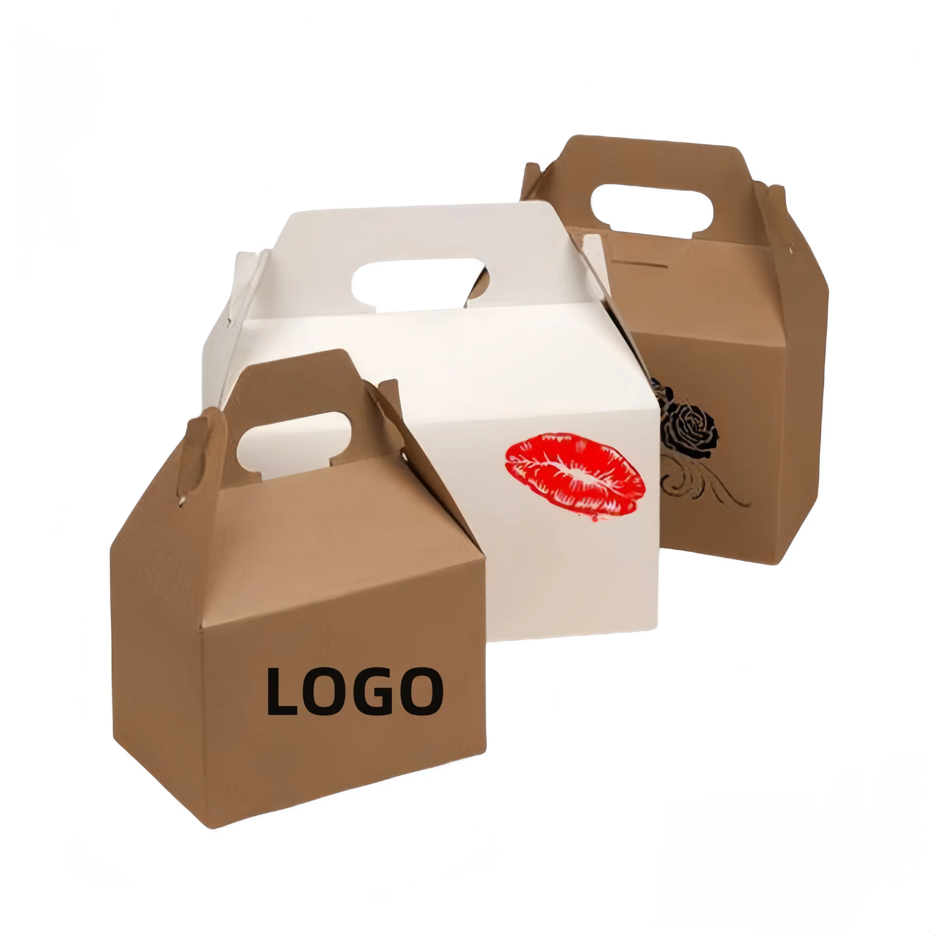 Custom Printed Brown Kraft Gable Boxes to Pack your Party Favors & Gifts