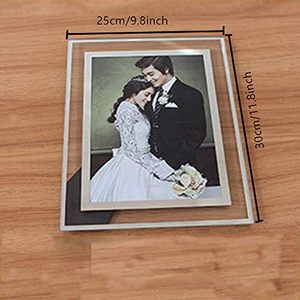 Photo <b>Frame</b> Wholesale Creative Crystal Glass Photo <b>Frame</b> 7 Inch 8 Inch Patent Certificate Bedside Transparent <b>Picture</b> <b>Frame</b> - Product Image 4