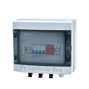 Saipwell Outdoor IP66 Waterproof Solar PV Combiner Box 2 Strings Input 2 Out Plastic Solar Power Control Box