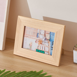 Cadre photo en bois rectangulaire en bois massif horizontal pour table, décoration de salon, chambre à coucher, salle à manger - Product Image 1