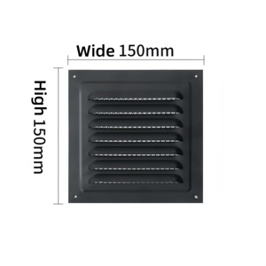 Capot d'échappement <span class=keywords><strong>de</strong></span> fenêtre carrée <span class=keywords><strong>de</strong></span> débouché <span class=keywords><strong>de</strong></span> Louvre carré imperméable noir d'acier inoxydable <span class=keywords><strong>pour</strong></span> l'évent <span class=keywords><strong>de</strong></span> climatisation <span class=keywords><strong>de</strong></span> Ventilation <span class=keywords><strong>de</strong></span> bureau - Product Image 3