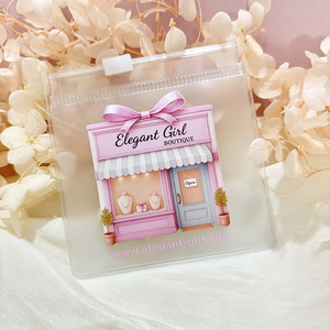Sac à fermeture éclair en EVA transparent givré, pochette à bijoux en PVC, mini-scelleuse, sacs cadeaux personnalisés avec fermeture éclair pour les petites entreprises de bijoux - Product Image 6