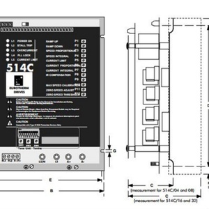 Controlador de Velocidad de Motor AC 514C-16-00-00-00 16A Nuevo y Original, 400V 200kW, Control V/F, Gran Venta - Product Image 2