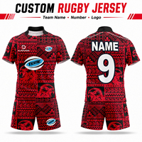 Maillot de rugby personnalisé aborigène, maori, polynésien, Samoa, Tonga, design tribal, uniforme de rugby par sublimation, short de rugby, tenue de rugby Nouvelle-Zélande