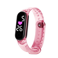 Montre numérique à bracelet sport pour enfants, femmes et hommes, étanche, électronique, à écran tactile LED transparent, pour étudiants, modèle 2025