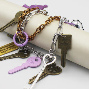 Breloque de sac en corde tressée de luxe avec éléments <span class=keywords><strong>Swarovski</strong></span> et breloques plaquées or pour la décoration de sac à main, idée cadeau (K026) - Product Image 4