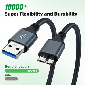 Wistar <span class=keywords><strong>สาย</strong></span>3.0ชนิด A ไปยัง Micro B ชาร์จข้อมูลขยายสายสำหรับฮาร์ดดิสก์ไดรฟ์ <span class=keywords><strong>HDD</strong></span> - Product Image 2