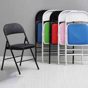 Sedia da <span class=keywords><strong>Ufficio</strong></span> Ergonomica Moderna Pieghevole per Casa e Hotel, Impilabile con Telaio in Metallo Impermeabile - Product Image 6