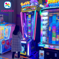 Funspace Factory Vente en gros Machine de jeu d'arcade à monnayeur en métal, thème OVNI, jeu de réaction éducatif et de rédemption de prix, Garantie 1 an