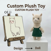 Peluche personnalisée OEM en gros Chef & Boulanger Alpaca, poupée en peluche, jouet en peluche de marque personnalisée, mascotte de marque, animal en peluche CE