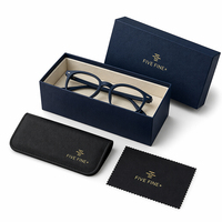Emballage de lunettes de luxe unique, fait main, personnalisable, boîte en carton pour lunettes optiques, étui à lunettes, ensemble avec estampage à chaud et gaufrage doré