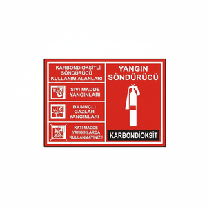 Señalización de Áreas de Uso para Extintor de Dióxido de Carbono, Accesorio para Equipo de Extinción de Incendios - Product Image 2