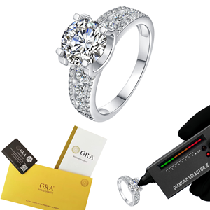 Anillo <span class=keywords><strong>de</strong></span> Bodas <span class=keywords><strong>de</strong></span> estilo clásico coreano personalizado <span class=keywords><strong>de</strong></span> Plata <span class=keywords><strong>de</strong></span> Ley 925 al por mayor <span class=keywords><strong>Cabeza</strong></span> <span class=keywords><strong>de</strong></span> <span class=keywords><strong>Vaca</strong></span> moissanita <span class=keywords><strong>de</strong></span> corte redondo para fiestas joyería <span class=keywords><strong>de</strong></span> 3 quilates - Product Image 1