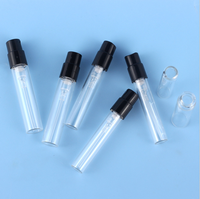 WOGU Flacon vide en verre transparent pour parfum, atomiseur à sertir, mini flacon échantillon, vaporisateur à brume fine, 1,5 ml, 2 ml, 2,5 ml