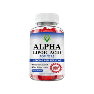 Private Label OEM Alpha Lipoic Acid Gummies Strawberry Flavor Dietary <b>Supplement</b> Promote Skin Brain Health and Boost Immunity - Product Image 1