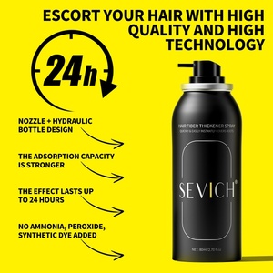 Sevich-<span class=keywords><strong>Spray</strong></span> de <span class=keywords><strong>retouche</strong></span> 80ml pour <span class=keywords><strong>cheveux</strong></span> noirs et bruns avec logo personnalisé Traitement de la perte de <span class=keywords><strong>cheveux</strong></span> et de la calvitie Poudre de volume capillaire à la kératine - Product Image 3