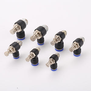 Vanne de régulation de vitesse à raccord rapide pneumatique SL avec connecteur de raccordement SL4-M5/6-01/8-02/10-03/12-04 inclus - Product Image 4