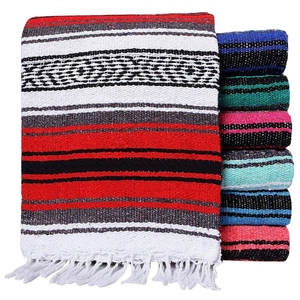 Mantas Mexicanas Tejidas Personalizadas al por Mayor, Mantas de Algodón para Picnic, Camping, Playa, Poncho, Toalla con Borlas - Product Image 1