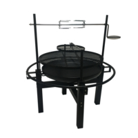 Barbecue multifonctionnel de 24 pouces pour jardin, arrière-cour, extérieur, charbon de bois, foyer et gril.
