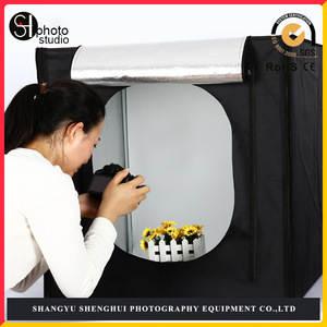 SH Photo Studio 70CM LED Photography Light Box Kit 70x70x70cm PVC Material For Product Photography - Product Image 1