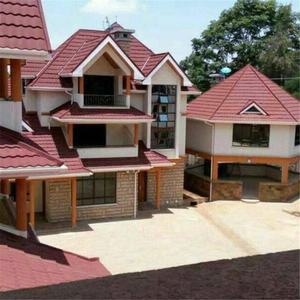 Tuiles de toiture modernes en métal vert revêtu de pierre, style européen, tôles de couverture plates, garantie 1 an, hôtels Afrique du Sud, marque <span class=keywords><strong>WANER</strong></span> - Product Image 5