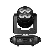 Luz de Escenario Profesional LED RGBWA/UV 6 en 1 de 50W con Cabezal Móvil Giratorio, DMX512, IP33, para DJ, Fiestas, KTV, Discotecas y Clubes