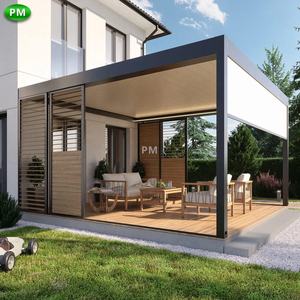 Pérgola Inteligente con Control Remoto, Sistema de Techo de Aluminio con Rejillas, Descuento del 2-20%, Kits de Gazebo para Patio, Techo con Revestimiento en Polvo y Lados Cerrables - Product Image 1