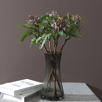 Fleur artificielle en plastique, simulation de Protea Cynaroides géante, fleur de Protea royale pour décoration de table de mariage