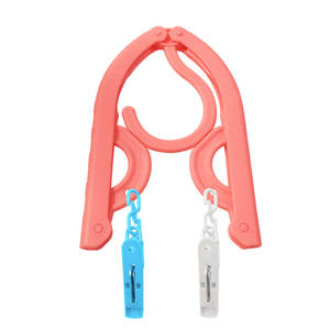 Colgador de ropa plegable, tendedero portátil compacto para viajes, para uso en el hogar, dormitorio, estudiantes, con clips - Product Image 5