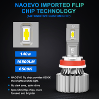 Ampoules LED pour phares de voiture Spider LED haute puissance 140W 16800Lm LED H4 H7 H11 H13 9005 9006 LED antibrouillard ND Canbus Turbos