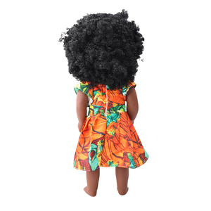 Poupée africaine noire en plastique de 18 pouces en gros, jouet éducatif personnalisé de haute qualité, écologique et souple pour filles, à faire soi-même - Product Image 6