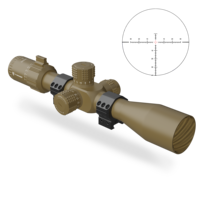 TYPHON 6-24x50IR FFP LPVO Premier plan focal 30mm Tube de visée avec arrêt zéro avec anneau de portée