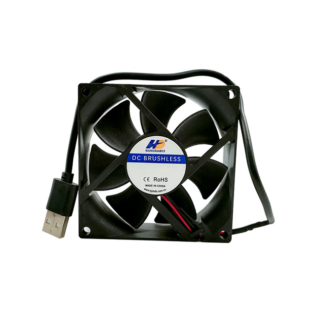 High CFM 3000rpm 80x80x25 80mm Silent Solar Fan Usb Pc Fan 5v Dc Cooling Fan