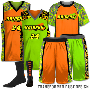 Groothandel Hoge Kwaliteit Sublimatie Volwassen Sets Unisex Custom Basketbal Jersey Uniformen - Product Image 3