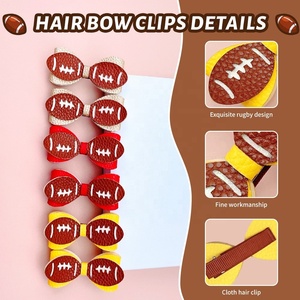 Children's Casual Fabric Cartoon Rugby Hairpin with Bowknot Eco-Friendly Daily Themed Hair Accessory - Product Image 6