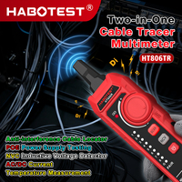 HABOTEST HT806TR Traceur de câbles réseau 2-en-1 Multimètre Anti-interférence Détecteur de fils POE pour détection NCV 1 an IP55