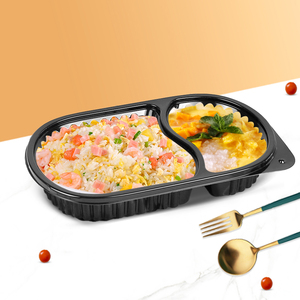 Stackable Box Plastic Disposable Food Grade Microwave Safe Storage Containers Stackable Takeaway Meal Prep Lunch Box With Lids For Restaurant