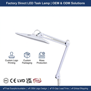 Custom Computer Mainframe Repair Identification of Counterfeits Task Lamp Led Swing Arm Desk Working <b>Light</b> With <b>Clamp</b> - Product Image 3
