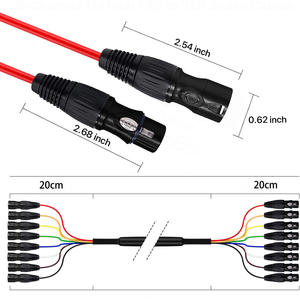 <span class=keywords><strong>Cable</strong></span> de Señal de Audio XLR de 8 Canales y 3 Pines, 1M OFC, 8 Machos a 8 Hembras, Cubierta de PVC, Doble Blindaje para Micrófono, Transmisión y Grabación - Product Image 4