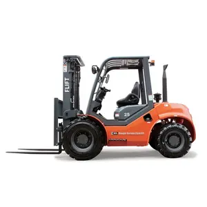 2.5 ton 3 ton 4 wheel drive diesel Rough Terrain Off-road Forklift with dental clutch 3 stage wide view mast 1070mm fork length