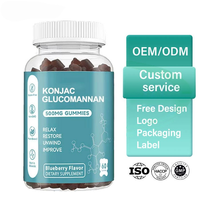 Gummies véganes OEM au konjac et glucomannane pour la minceur, halal, soutien immunitaire et digestif pour adultes, complément alimentaire