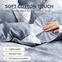 Ensemble de literie 100% coton, ensemble de draps imprimés personnalisés, ensemble de housse de couette