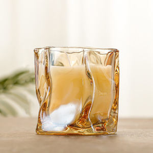 <span class=keywords><strong>Prix</strong></span> de gros de luxe couleur éblouissante bougeoir en verre ondulé pot à bougie en cristal pour bougie d'aromathérapie - Product Image 6