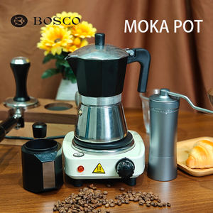 وعاء موكا للغاز/الكهرباء، وعاء فرنسي للطهي على الموقد، من الألومنيوم، تصميم بسيط، سعة 150 مل، غطاء أسود، عازل للحرارة >24 - Product Image 6